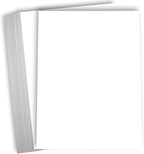 Hamilco White 100lb Cover Heavy 8x10 Cardstock for Picture Framing (50PK)