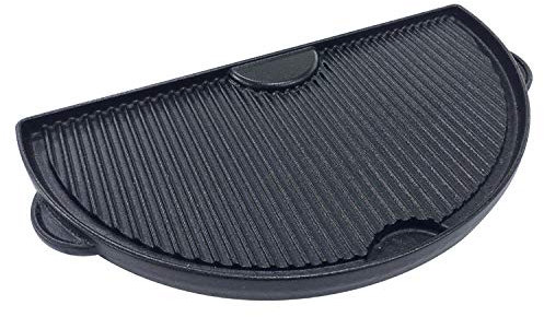 HeRo24 Halbe Grillplatte Plancha aus Gusseisen für Kugelgrill von 44,5-60 cm
