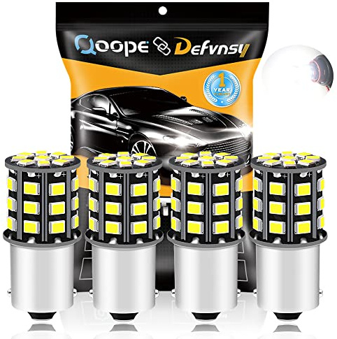 Defvnsy P21W 1156 BA15S Ampoule LED, Extrêmement Brillant Blanc 12V-24V DC Pas de Polarité 1141 1003 7506 Ampoules Voiture, 33SMD 2835 Remplacement Ampoule pour Feux de Recul, Feux Stop, Feux Conduite