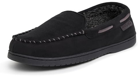 Dearfoams Men's Indoor/Outdoor Breathable Memory Foam Clog Offered in Wide Widths, Black, Large