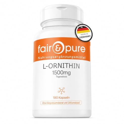 Fair & Pure® - L-Ornithine 1500mg par dose journalière - hautement dosée - 180 gélules