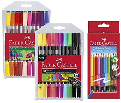 Faber-Castell 151119 - Doppelfasermaler 20er Etui (1 Komplett-Set)