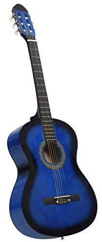 Goliraya Klassische Gitarre Klassikgitarre aus massivem Lindenholz mit Stimmwirbeln und einem Griffbrett aus hartem Kunststoff für Anfnger 4/4 39 Lindenholz,Mensur: 65 cm