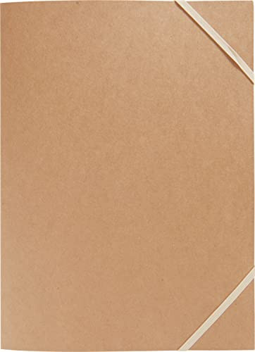 VBS Sammelmappe für Papiere Kraftkarton ligninfrei säurefrei aus Karton ideal für Dokumente und Zeichnungen 30x21 cm DIN A4