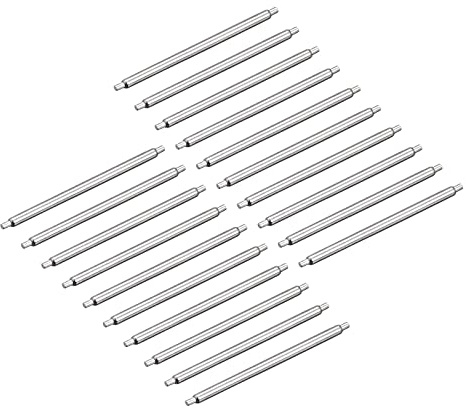 uxcell 20pcs Watch Band Pin 21mm Stainless Steel Spring Bar Pins 1.2mm Dia for Connects The Watch Strap to The Watch Case or Clasp