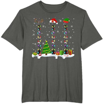 Instrument de musique pour clarinette elfe Père Noël T-Shirt