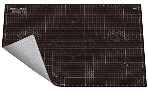 Shiny Merry Self Healing Cutting Mat A1 24x36 – Double Sided 5-Ply Craft Mat for Sewing, Quilting, Fabric, Scrapbooking – Black/Gray