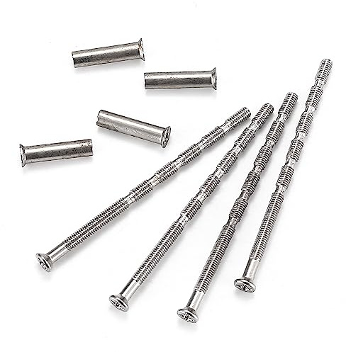 Lot de 48 vis de fixation pour poignée de porte M3, boulons de fixation chromés pour poignée de porte, largement utilisées pour les meubles, les rosaces et les tiroirs