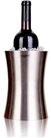 LARIAU Eiskübel, Isolierter Eiskübel, Edelstahl Doppelwand-Eiseimer, Rotwein, Champagnereiseimer, hüftförmiger Eiseimer