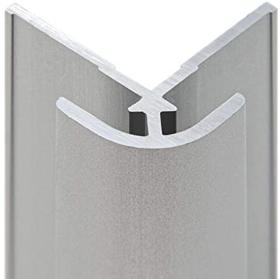 Schulte profilé d'angle extérieur 210 cm alu, panneau mural recoupable | recoupable, pour finition panneau mural bain douche cuisine