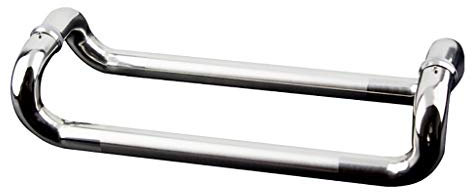 Dickes, gebürstetes Edelstahl-Rundrohr, Glastür, Push-Pull-Griff, Badezimmer-Schiebegriff, 6 Längen (550 x 512 x 38 mm)