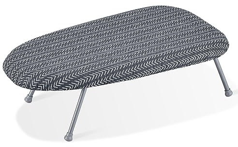 VEVOR Asse da Stiro Piccolo Pieghevole 595 x 365 x 187 mm Asse da Stiro a 3 Strati con Copertura Resistente al Calore Copertura in Cotone al 100%, Asse per Stirare Pieghevole Piccoli Spazi da Viaggio