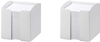Durable Zettelkasten Kunststoff für Notizzettel 90 x 90 mm, weiß, 1701682010 (Packung mit 2)
