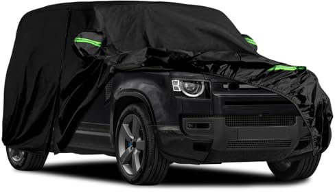 JUDANNA Waterproof Car Cover Intended for Land Rover Defender 110 2020-2025, All Weather Outdoor Car Covers Full Car Cover with Zipper Door & Windproof Bands for Sun Rain Dust Protection