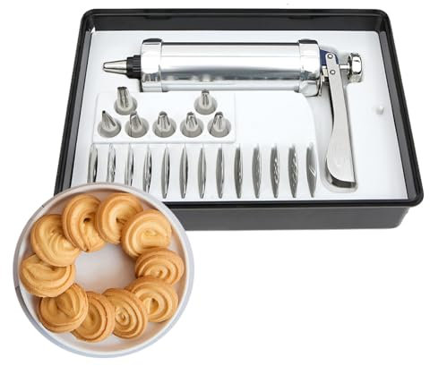 CHSUFBTY Set di Ugelli for Estrusore A Siringa for Biscotti in Acciaio Inossidabile Set di Torte for Decorare La Crema Pistola for Decorazione di Torte Fai da Te Accessori for La Cottura della Cucina