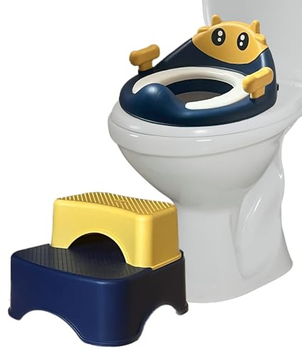 Valtom - Toilettensitz Kinder mit Stepper - inkl. Sitzkissen und Tierdesign