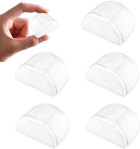 Littlegaofeithing 5 fermaporte, fermaporta trasparente, semicircolare, per tutti i pavimenti duri, per proteggere le nostre porte e le pareti