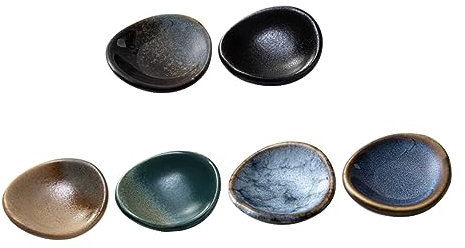 SHOWERORO Repose-Baguettes en Céramique Rond Lot De 6 Pièces Petit Format Blanc Usage Quotidien Table La Cuisine