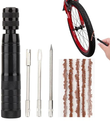 Reifenreparaturwerkzeuge, Motorradreifen-Reparaturset, Effektives Reparaturset für Reifenpannen, Reifenflickenset, Kompaktes Reifenflicken-Werkzeug, Fahrrad-Reifenreparaturset für Fahrräder und Motorr