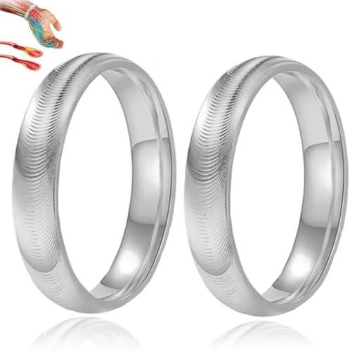 AILYFIRMO Lymphatic Magnetic Therapy Cats Eye Ring, Lymphatic Drainage Copper Magnetic Therapy Rings,Unclog Bloodstream and Lymph Nodes for Women & Men (10,Silver)