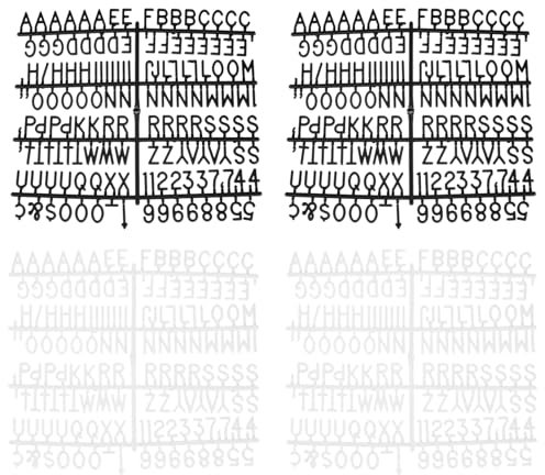 PATIKIL 3/4 Inch Letter Board Letters Only, 7 Pcs 1029 Felt Letters for Letter Boards Universal for Changeable Plastic Letter Board Message Board, White, Black