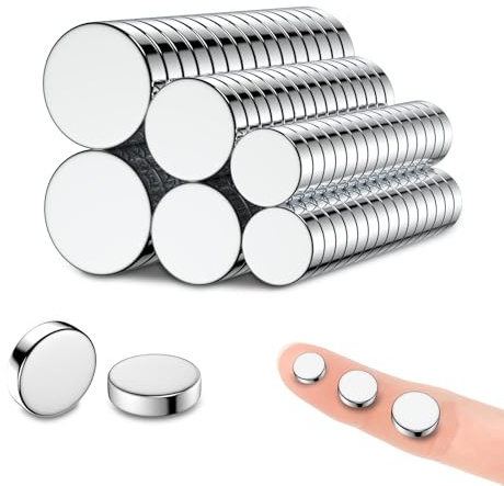 MAGABALLNET 120 Stück Mini Starke Magnete, 6/8/10×2mm Kühlschrankmagnete, Kleine Neodym Magnete für Pinnwände, Kühlschränke, Handwerk, Büro, Küche
