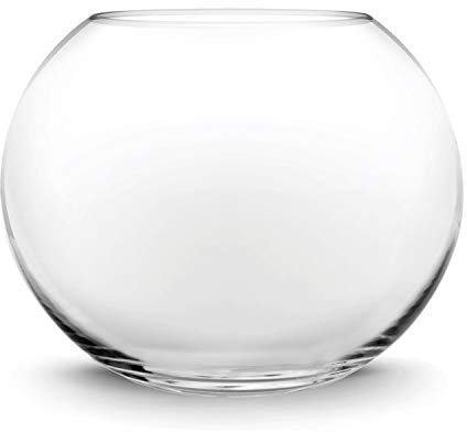 CYS EXCEL Large Glass Bubble Bowl (H-12 W-13, Approx. 5.5 Gal.) | Multiple Size Choices Fish Bowl Vase | Glass Round Bowl Terrarium | Globe Flower Vase Centerpiece