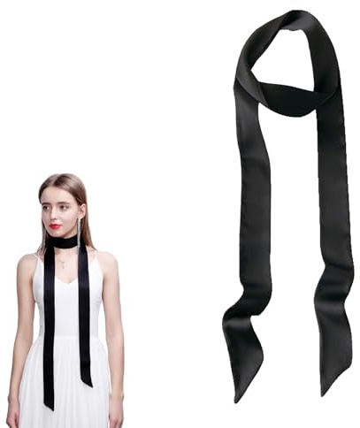 MALOUSUN Damen Satin Gürtel aus Seidentuch Stoff,Seidenschal,Taillengürtel und Halstuch für Frauen,Vielseitiges Krawatte Damen Band als Schal Oder Stoffgürtel,Weicher Accessoire für Kleider und Hüte