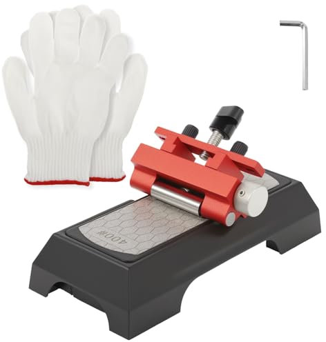 Pietra abrasiva diamantata con base antiscivolo con guanti, set di pietre abrasive, ultra resistente all'usura, resistente alla corrosione, diamantata, set di pietre abrasive per scalpello, pialla