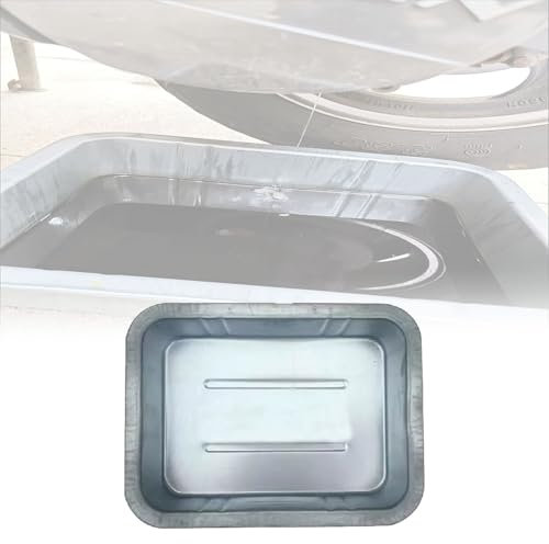 LXRHLIKG Bac de Vidange, Bac a Vidange Voiture, Bidon Vidange Huile Moteur en Fer Galvanisé pour Un Entretien Facile de Votre Garage, Salle D'exposition, Allée(48x38x9cm/19x15x3.5in)