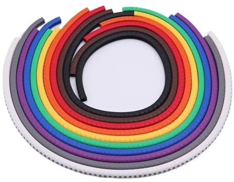 RepèRe Fil Electrique Étiquette de marquage câble, numéro, couleur mixte, PVC, isolation(EC-1-500PCS-Y)