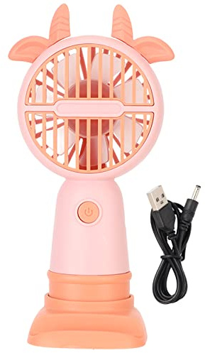 plplaaoo Mini ventilador de mano, ventilador de mesa de escritorio portátil recargable por USB, pequeño ventilador de bolsillo para estudiantes, oficina, hogar, Material ABS de 7,8x17,8 cm (Rosa)