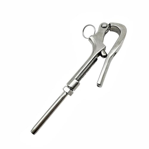SagaSave Grillete de ganchos de acero inoxidable 316, grillete de liberación rápida para aplicaciones marinas, hardware de aparejo de velero resistente con acabado pulido de espejo (tipo B)