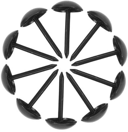 Uonlytech Punaises Décoratives en Fer Noir 13mm X 7mm, Lot de 500 Clous de Tapissier pour Meubles et Rembourrage, Têtes de Clous Décoratives Vintage pour Décoration Intérieure et