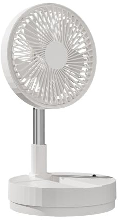 wonderlamp - Ventilador de Mesa Plegable Bensa, Altura Regulable 38–80 cm, Oscilante, 4 Velocidades, Mando a Distancia y Batería Recargable, Ventilador Portátil para Hogar