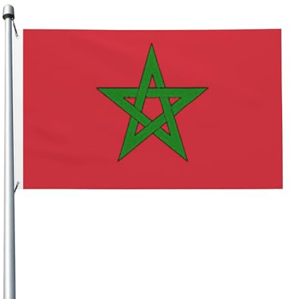 Bandera de Marruecos para jardín, ideal para decoración de interiores y exteriores.