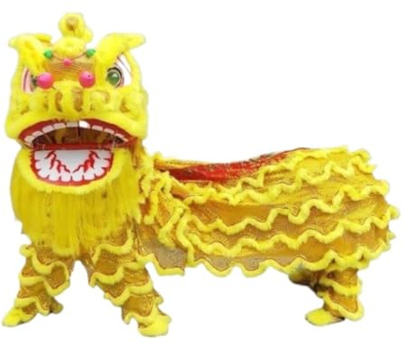 Lejondans kostym, Mascot Lion Dance Set Performance Rekvisita Komplett set Dragon for nyår