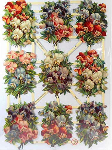Glanzbilder Ernst Freihoff Blumen EF 7280 Oblaten Posiebilder Scrapbook Deko GWI 321