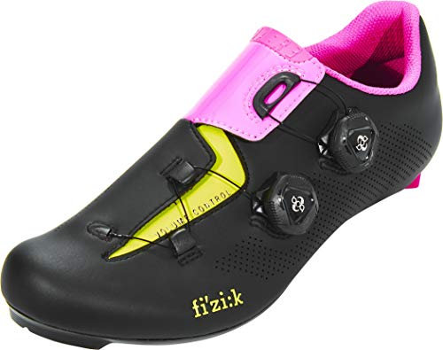 Fizik Herren Aria R3 Rennradschuh, Schwarz,Rosa,Gelb, 48 EU
