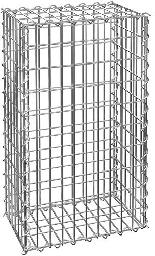 TecTake Gabion Baskets - Garden Mesh Wire Cages, Galvanised Steel - Outdoor Stone Basket Spiral Planter, Retaining Wall, Gabion Seat, Table - Privacy Screen Decorative