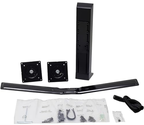 Ergotron WorkFit Dual Monitor Kit - Kit de montaje para 2 pantallas LCD - negro - Tamaño de pantalla: hasta 24