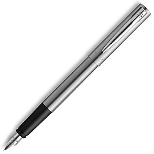 Waterman Allure Fountain Pen | Chrome | Fine Nib | Blue Ink | Gift Box