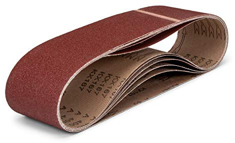 Professional Cloth Sanding Belts – 6 Pieces 100 x 915 mm Mixed Grit (60/80/100/120/180/400) Durable & Versatile Ideal for Belt Sanders Premium Sanding Belt Set