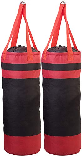 infactory Wäschetaschen: 2er-Set Wäsche-Boxsäcke Rocky mit Kordelzug und Aufhänge-Ösen (Boxsack Wäschesammler, Wäscheäacke verschließbar, Ball)