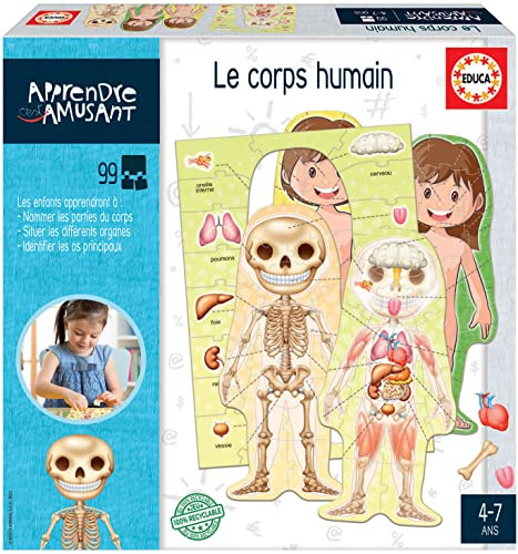 Educa - Jeu Éducatif pour Enfants. Apprendre C'est Amusant. Le Corps Humain. Recommandé à partir de 4 Ans (18831)
