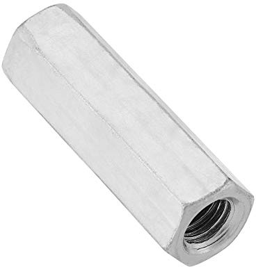 Tuerca de orejeta extendida, tuercas de acoplamiento, 5 piezas M12 Tuercas de varilla larga Tuerca de manguito hexagonal de acero al carbono para varilla roscada continua (M12 * 50 Lado opuesto 15)