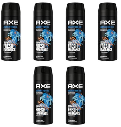 6x Axe Bodyspray Anarchy for Him ohne Aluminiumsalze 150 ml