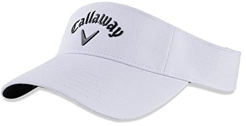 Callaway Unisex Hw Cg Liquid Metal Visor Wht or Blk 22, White/Black, One Size UK
