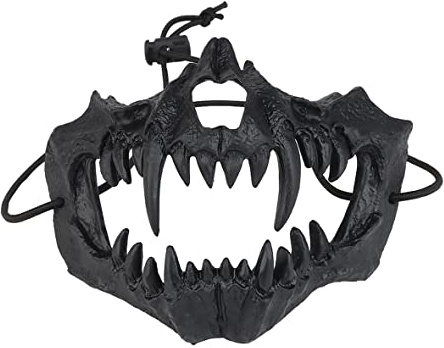Yzpacc Airsoft Half Face Masken Taktische Gesicht mit Ohrenschutz Mesh Maske für Halloween Cosplay Paintball CS Jagd Cosply