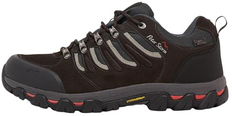Peter Storm Men’s Eskdale II Walking Shoe with High Traction Rubber Sole, Durable Suede Upper, Waterproof, (Black, UK Footwear Size System, Adult, Men, Numeric, Medium, 8)